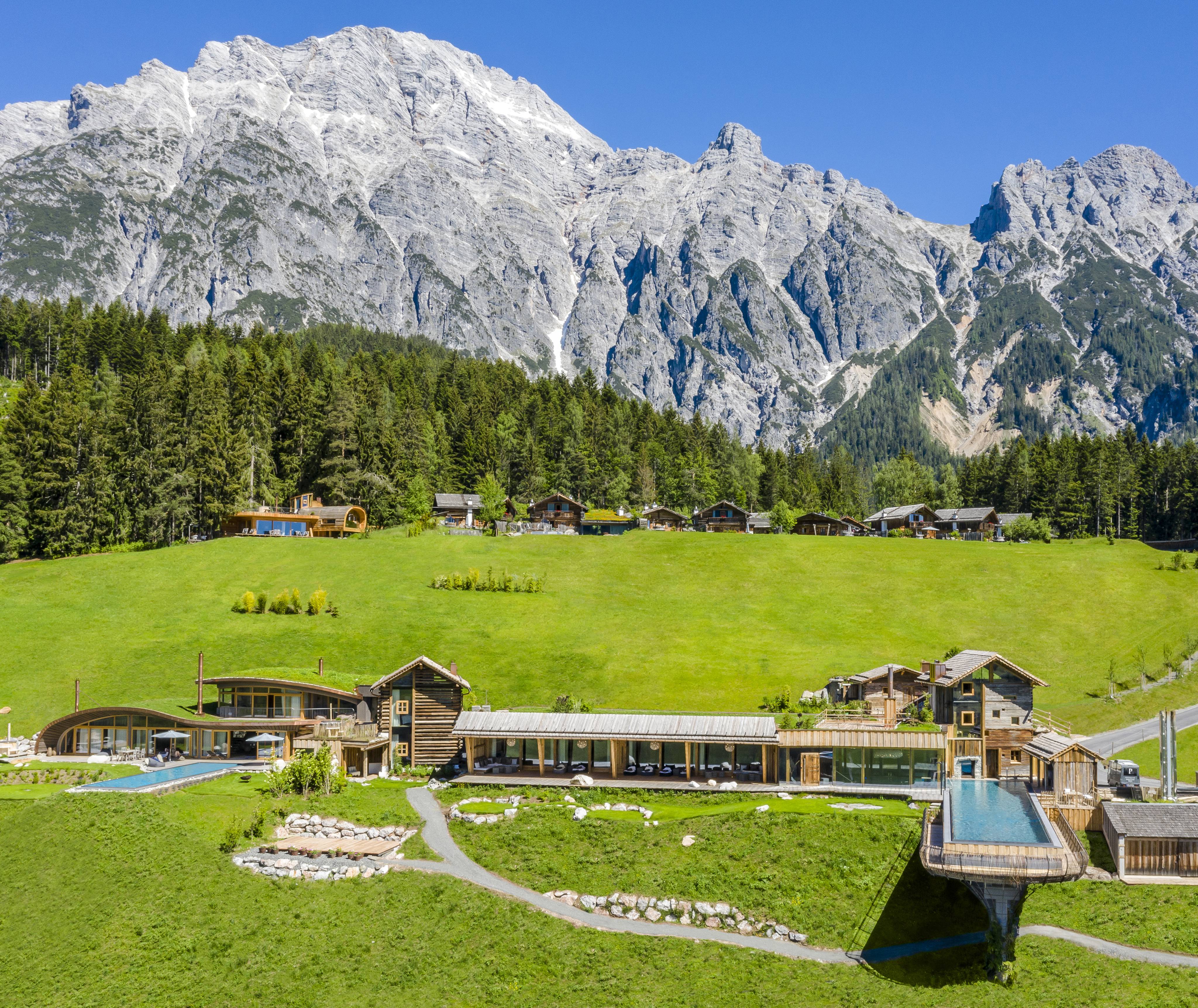 Vogelperspektive Hüttendorf Priesteregg